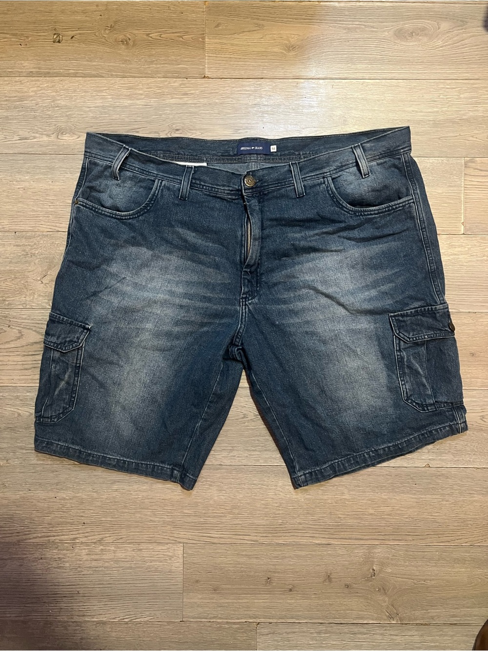 Original Jeans Dark Wash Denim Cargo Jorts – Size 56